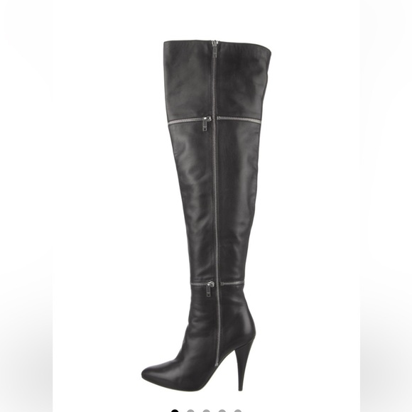 Saint Laurent over the knee leather boots - Picture 2 of 5